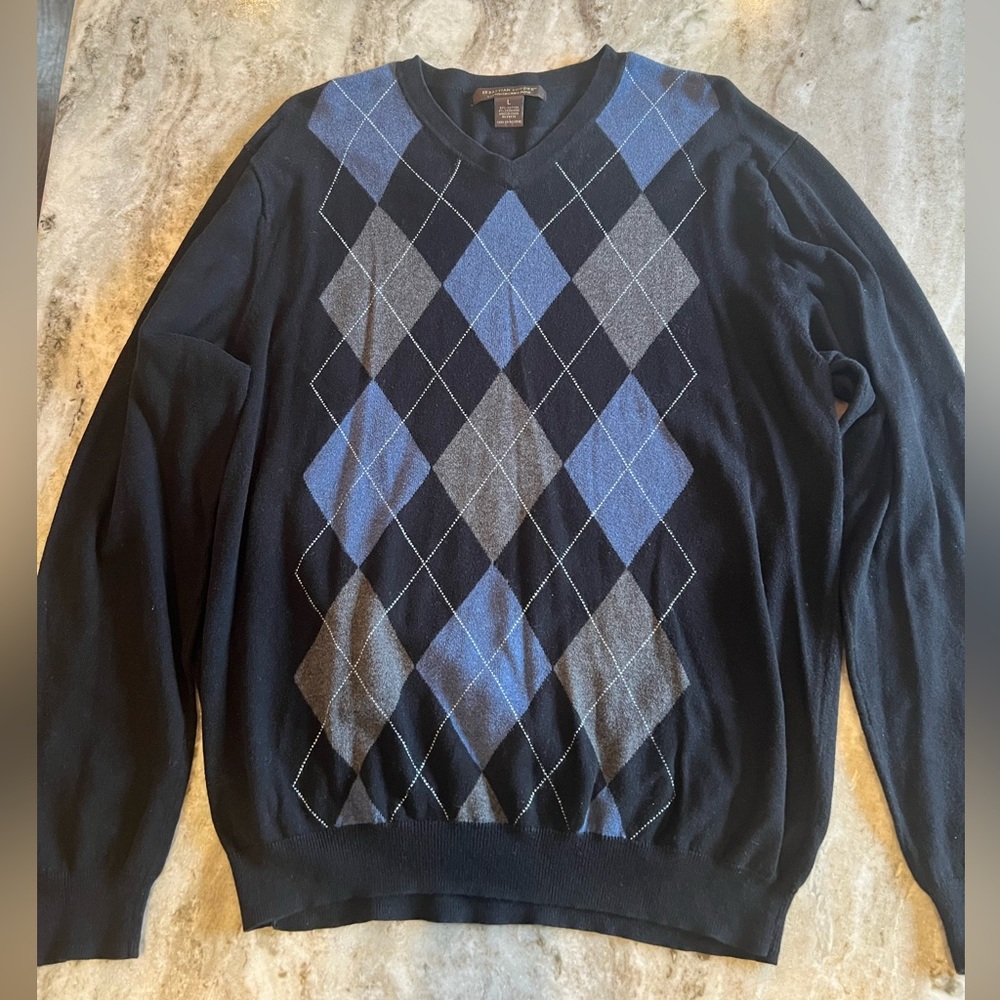 Men’s size L cotton - cashmere blend light sweater. Like new